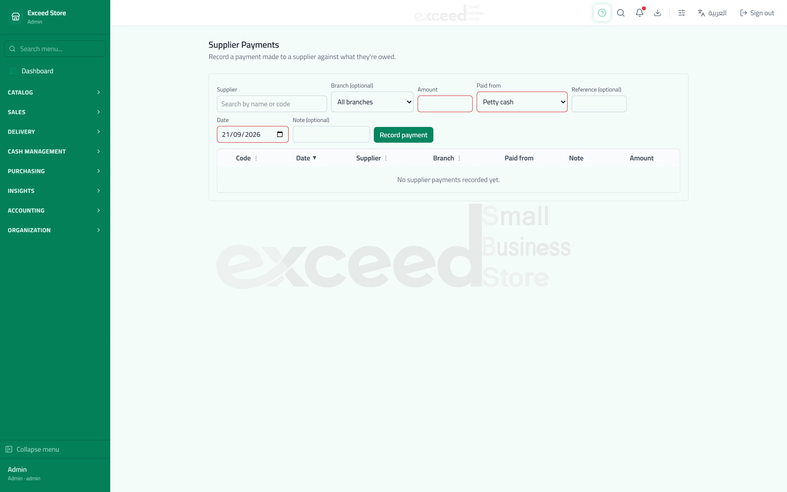 Purchase returns and supplier payments — 4
